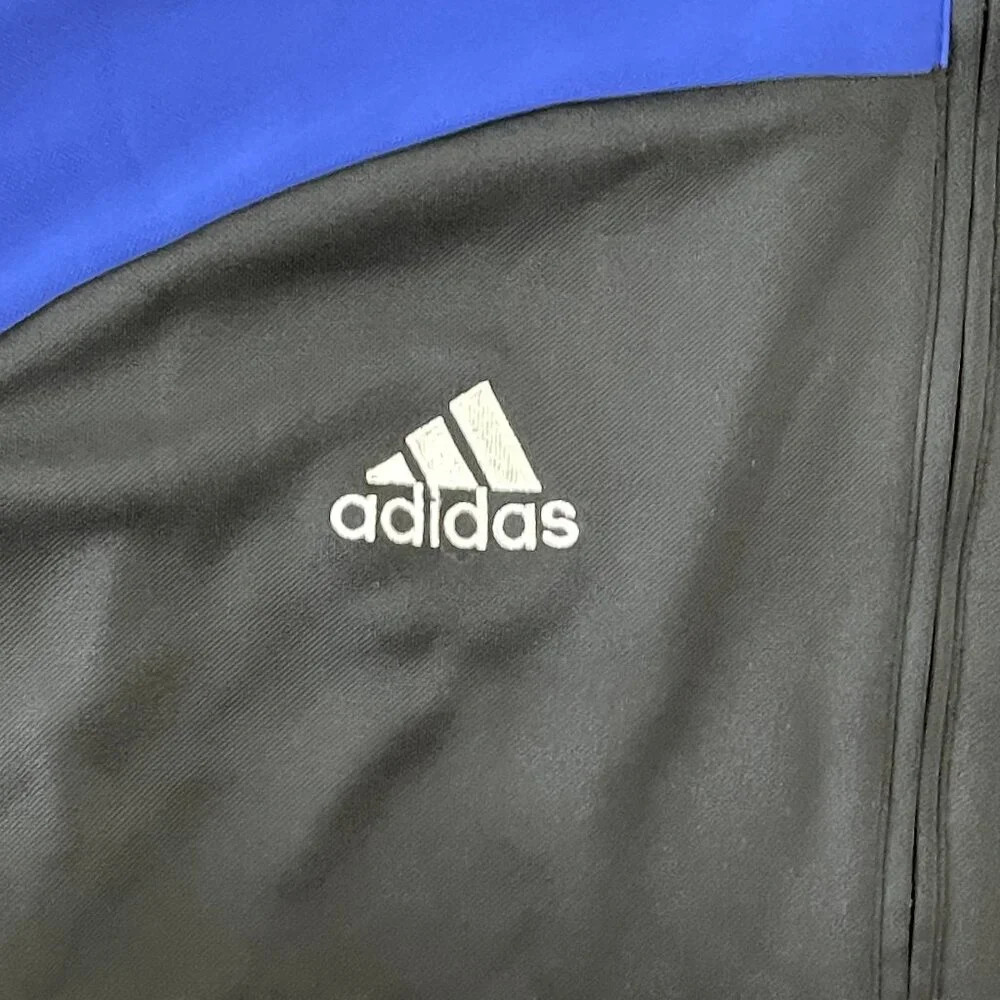 VTG adidas 3 Stripes Track Jacket Size Medium M Blue Black AAL001 Y2K
